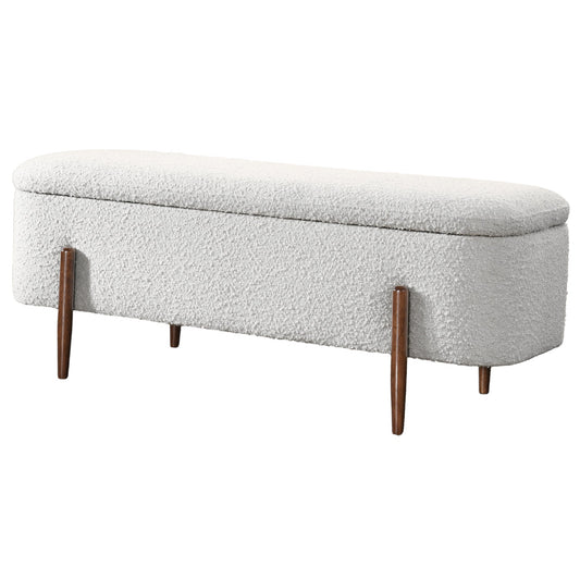 Sarna Ivory Boucle Bench