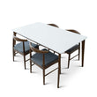 Selena Dining Set With 4 Winston Grey Dining Chairs (White Top)