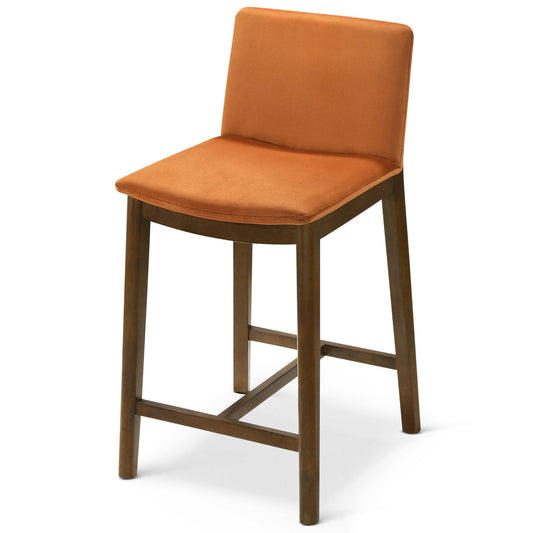 Sheldon Burnt Orange Velvet Counter Chair