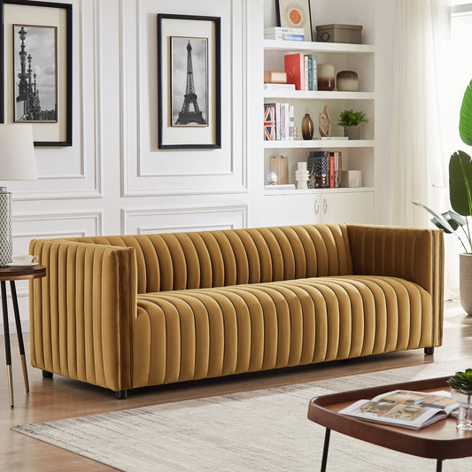 Sierra Gold Velvet Sofa