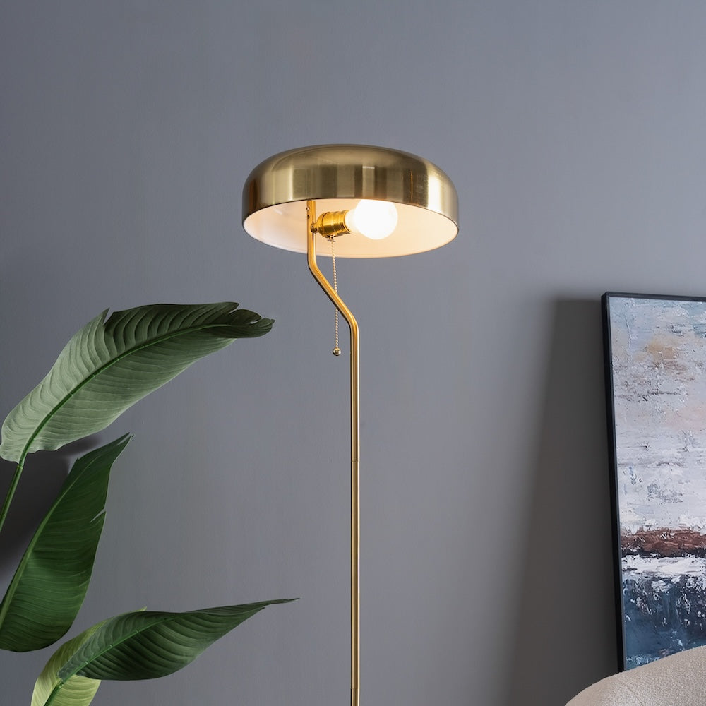 Spectra Floor Lamp - Gold outer and White inner