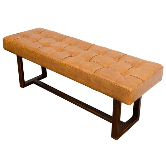 Sumba Leather Bench (Tan)