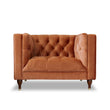 Houston Burnt Orange Velvet Armchair