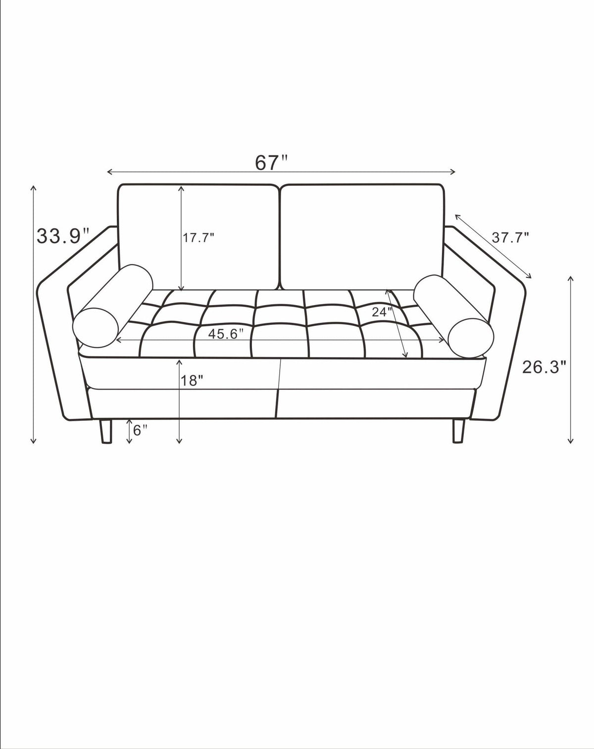 Tessa Loveseat (Taupe)