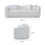 Thrive White Boucle Sofa