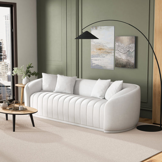 Thrive White Boucle Sofa