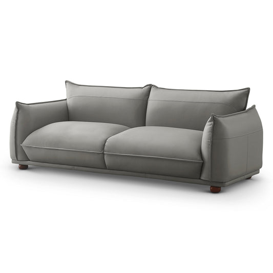 Mansfield Grey Leather Sofa