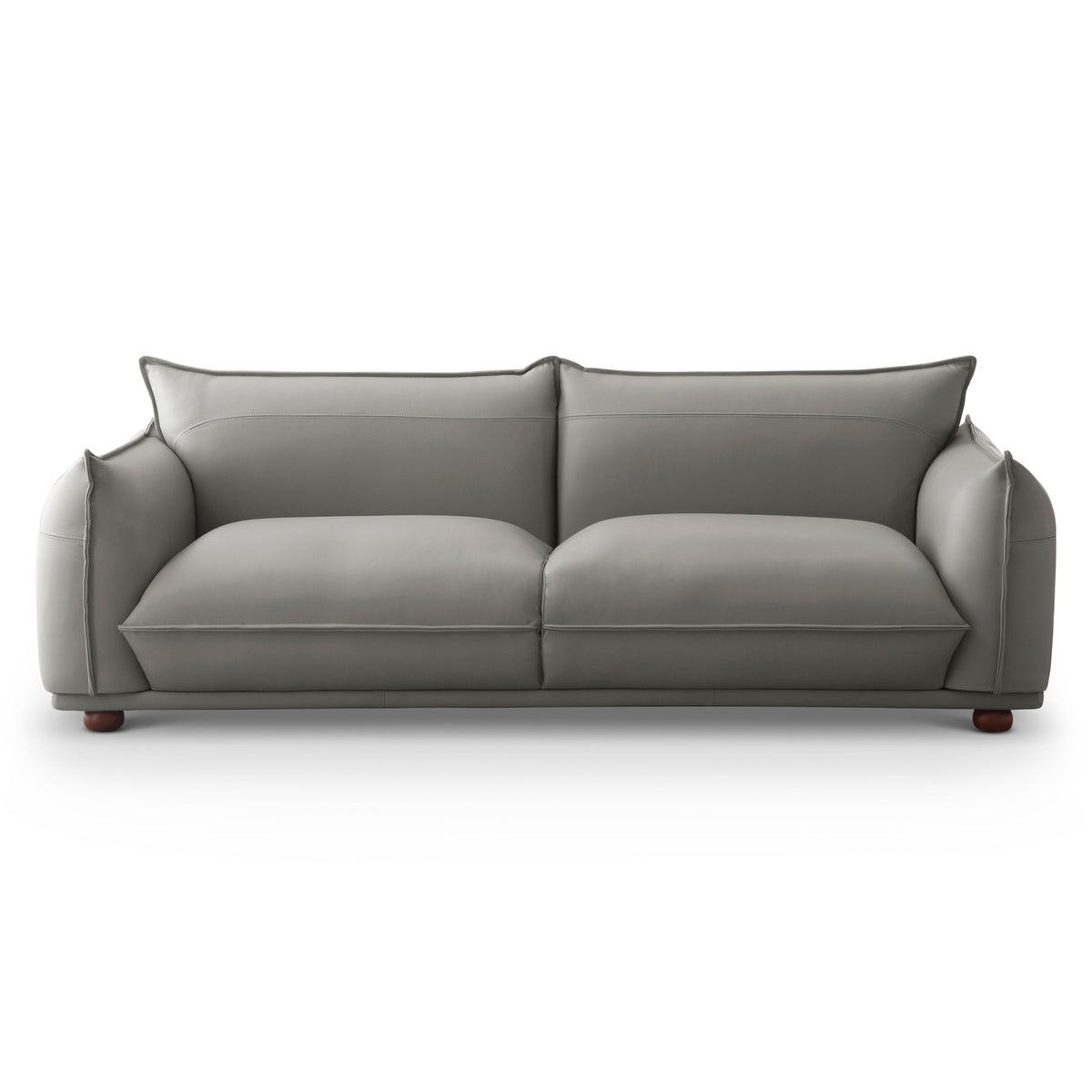 Mansfield Grey Leather Sofa