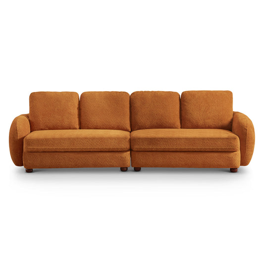 Virgil Burnt Orange Boucle Sofa