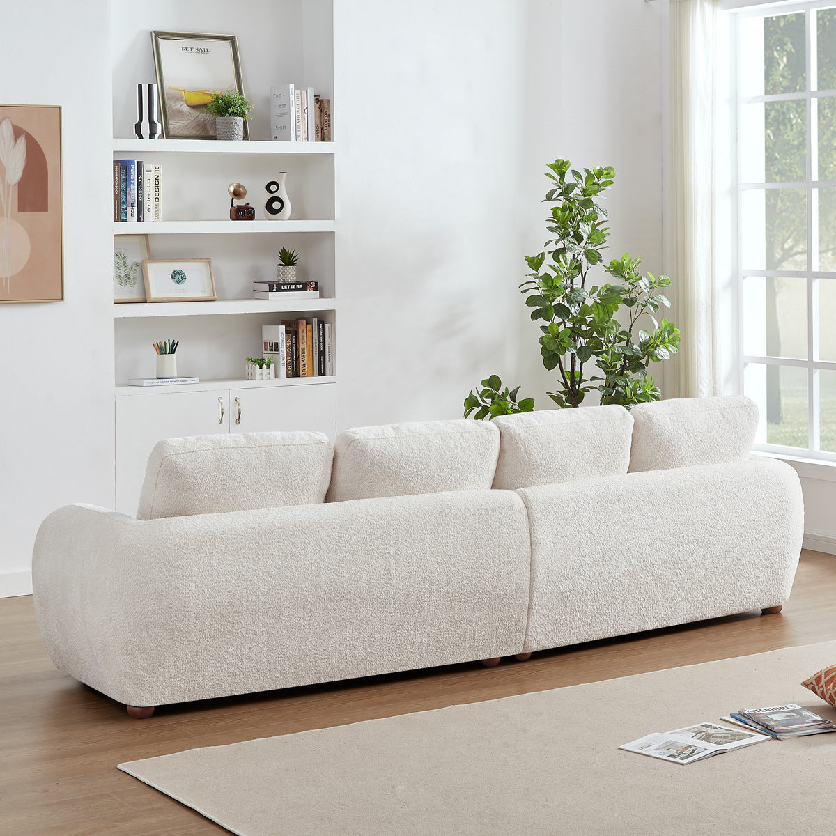 Virgil Cream Boucle Large Sofa