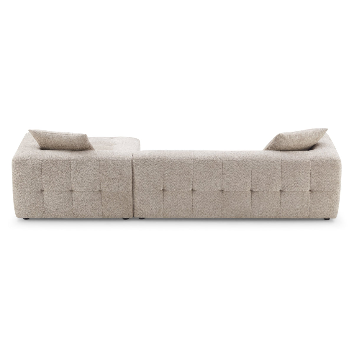 Wade Mocha Boucle L-Shaped Right Sectional Sofa