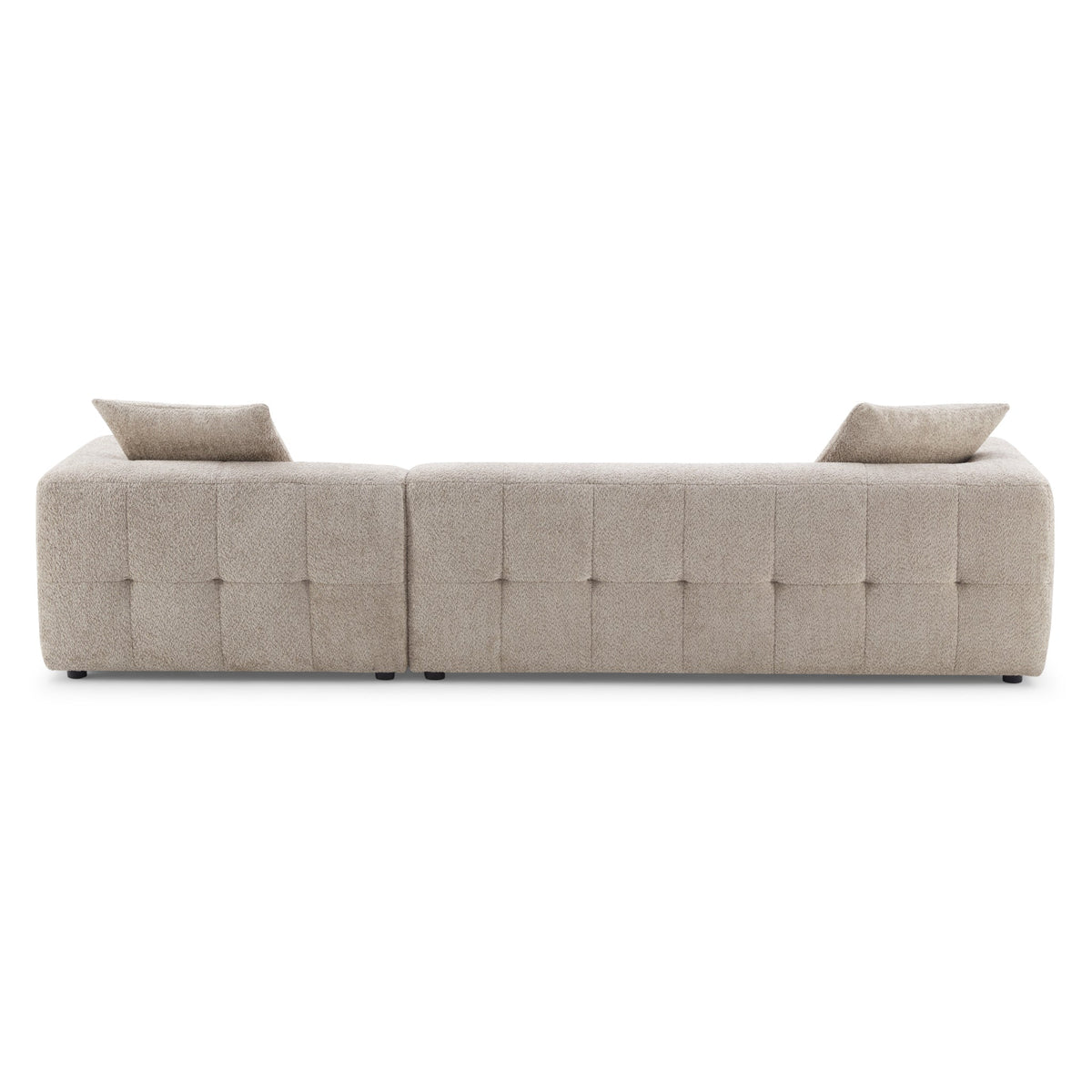 Wade Mocha Boucle L-Shaped Right Sectional Sofa