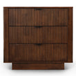 Webster 3 Drawers Walnut Nightstand