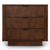 Webster 3 Drawers Walnut Nightstand