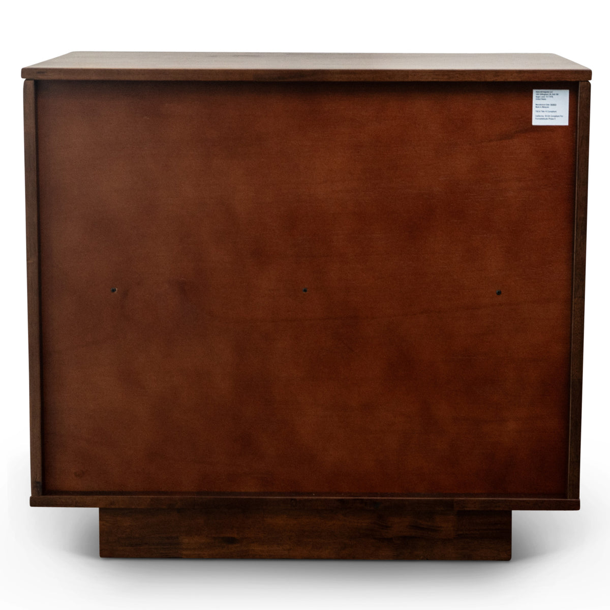 Webster 3 Drawers Walnut Nightstand