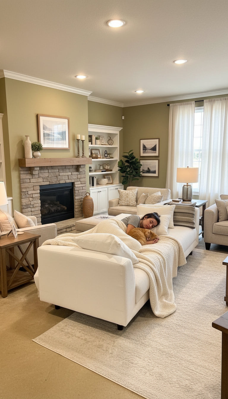 White Boucle Basel 3-Seater Sofa Bed