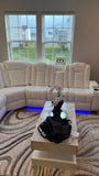 White power recliner with Bluetooth and LED and LED