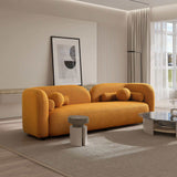 Donna Japandi Style Yellow Boucle Sofa