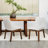 Ellis Dining Chair Set of 2 - Beige Fabric