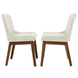 Ellis Dining Chair Set of 2 - Beige Fabric