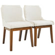 Ellis Dining Chair Set of 2 - Beige Fabric