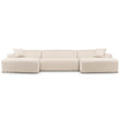 Mar U-Shape Corner Sofa - Cream Corduroy