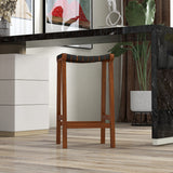 Andaman Bar Stool (Black Leather)