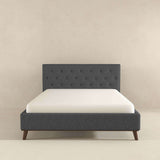 Graceville Dark Grey Fabric Platform King Bed
