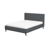 Graceville Dark Grey Fabric Platform King Bed