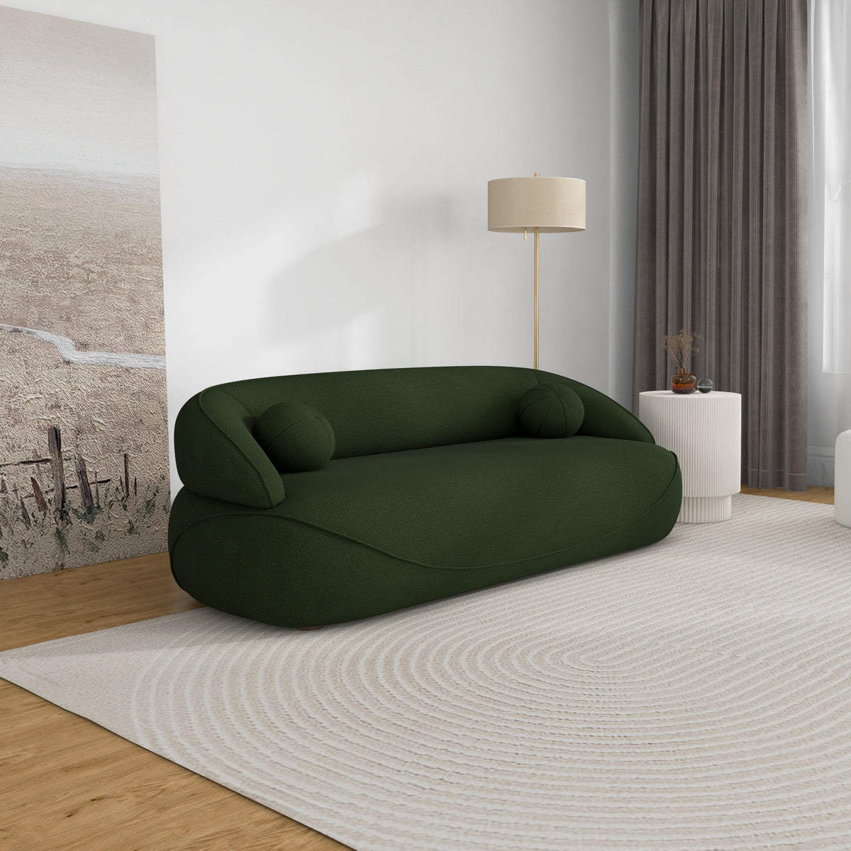 Brody Sofa (Dark Green Boucle)