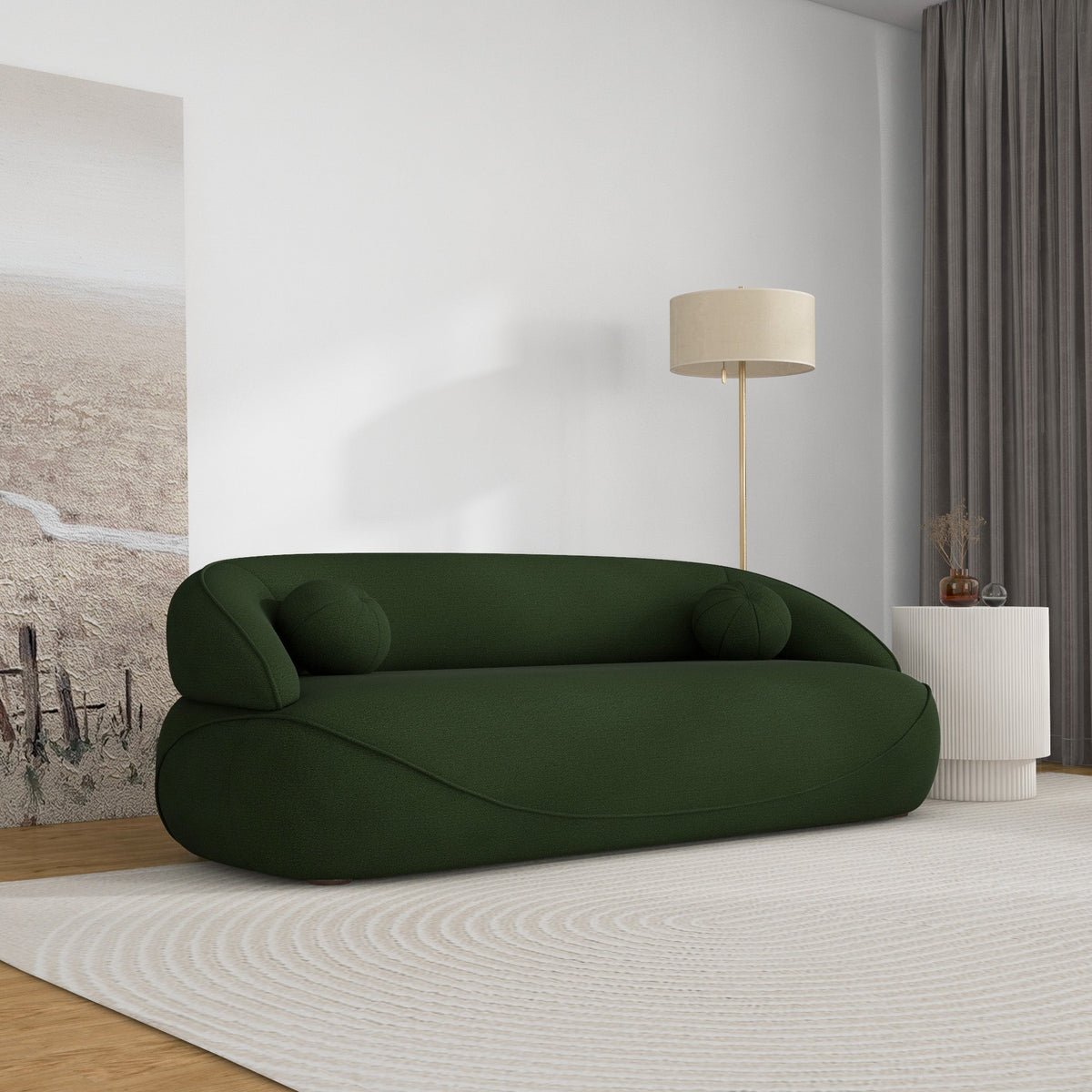 Brody Sofa (Dark Green Boucle)