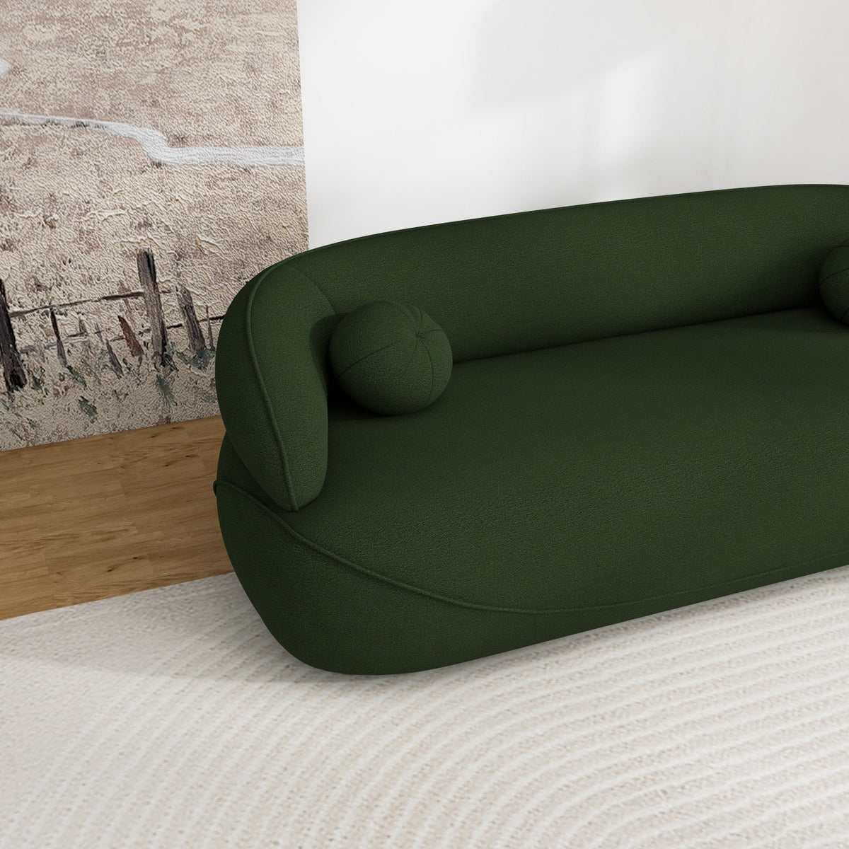 Brody Sofa (Dark Green Boucle)