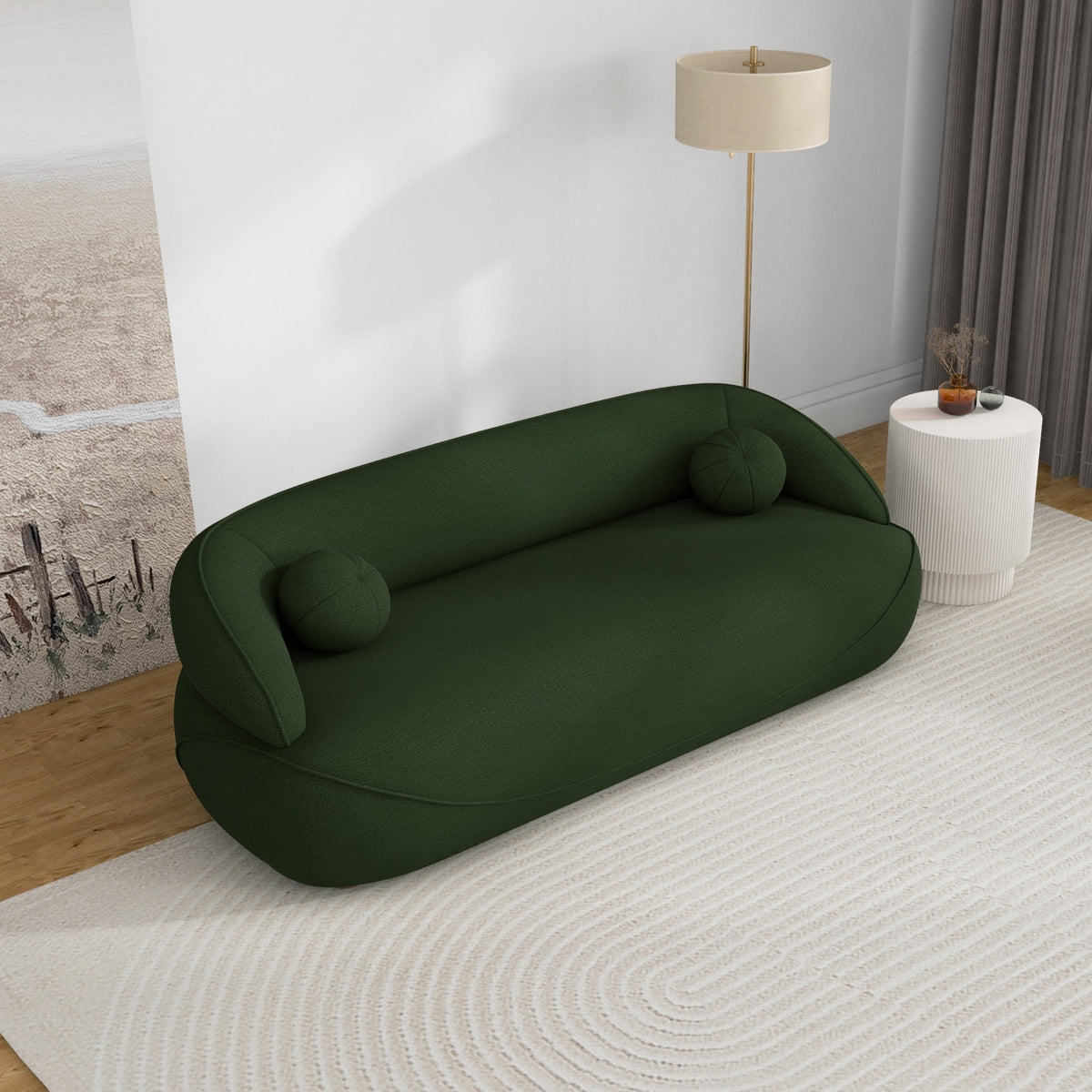 Brody Sofa (Dark Green Boucle)