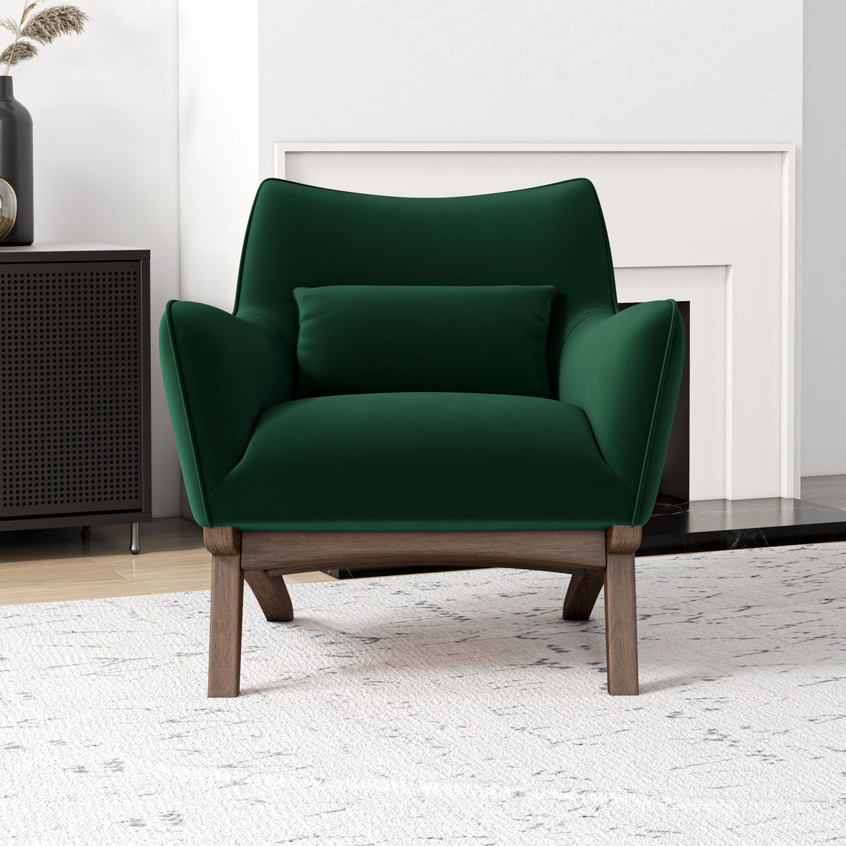 Casper Lounge Chair (Dark Green - Velvet)