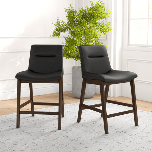 Danilo Counter Stool (Black Leather)