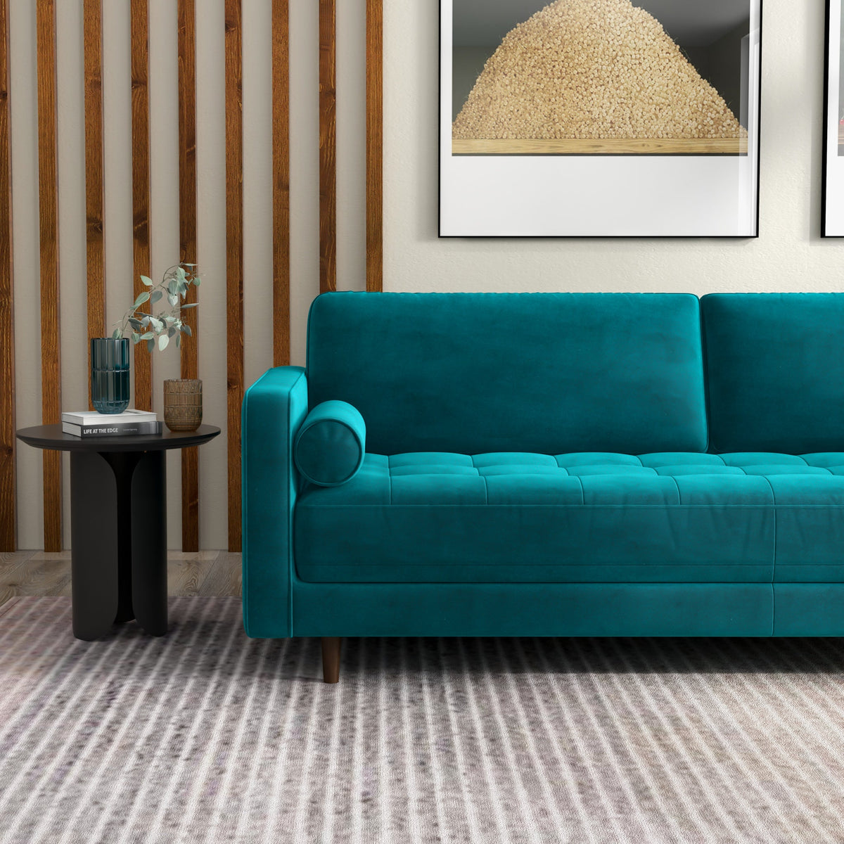 Daphne Sofa (Teal Velvet)