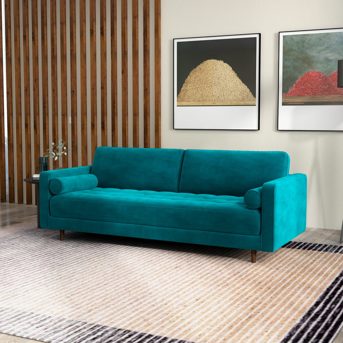 Daphne Sofa (Teal Velvet)