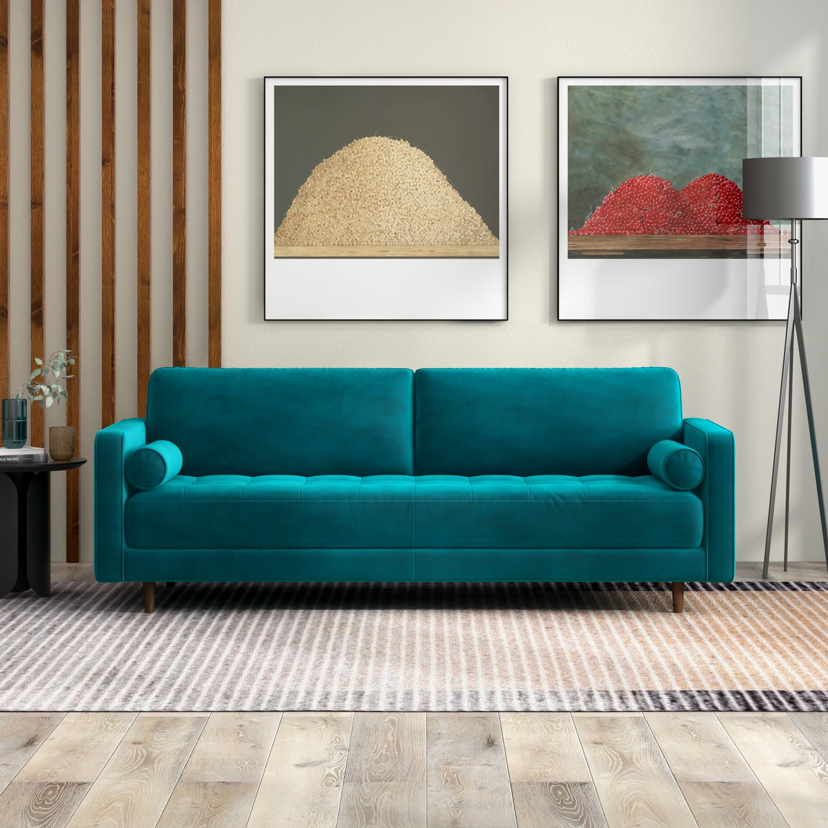 Daphne Sofa (Teal Velvet)