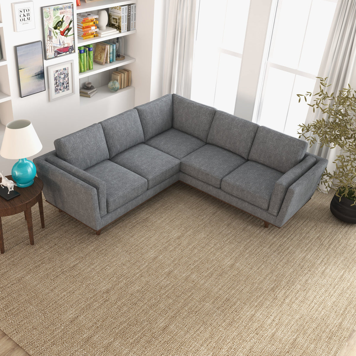 Ernest Dark Grey Corner Sofa