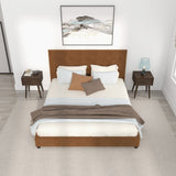 Eldridge Platform Bed (King - Cognac Velvet)