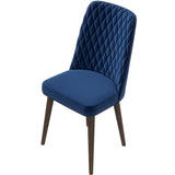 Evette Mid Century Modern Navy Blue Dining Chair