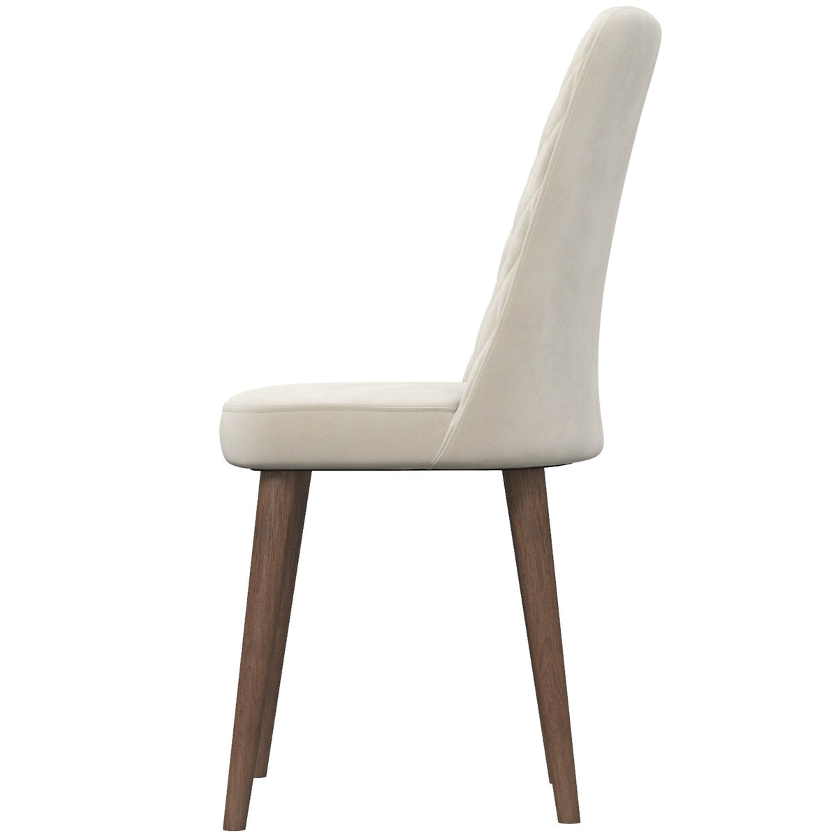 Evette Mid Century Modern Beige Dining Chair