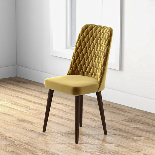 Evette Mid Century Modern Gold Dining Chair