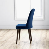 Evette Mid Century Modern Navy Blue Dining Chair