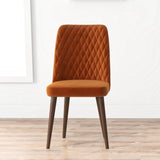 Evette Mid Century Modern Burnt Orange Dining Chair