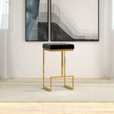 Felicia Bar Stool (Black Velvet)