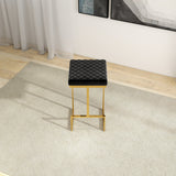 Felicia Bar Stool (Black Velvet)