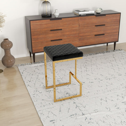 Felicia Counter Stool (Black Velvet)