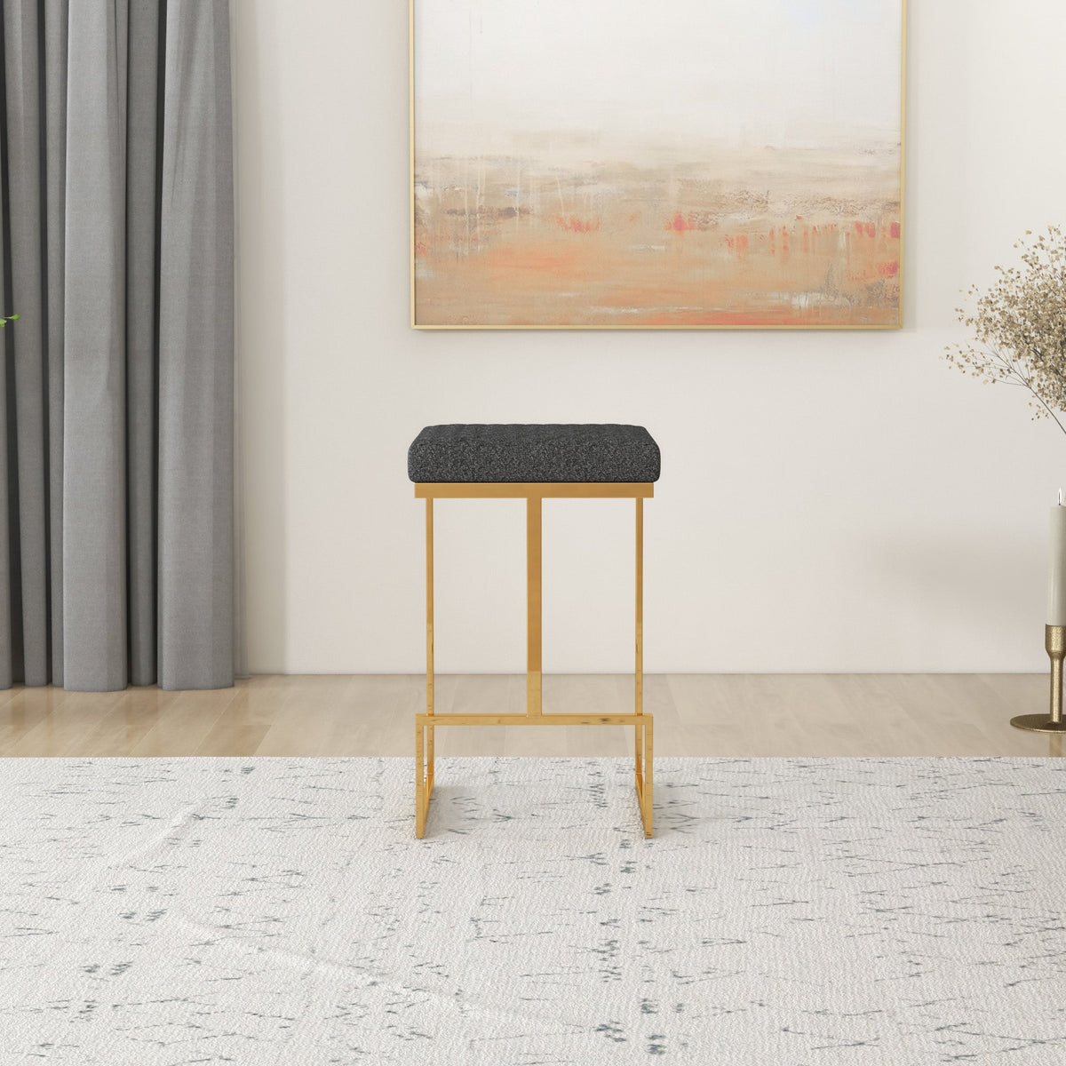 Felicia Counter Stool (Grey Boucle)