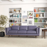 Ferre Fumo Blue Leather Sofa